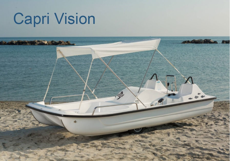 Tretboot Capri Vision mit Sichtfenster und Sonnendach